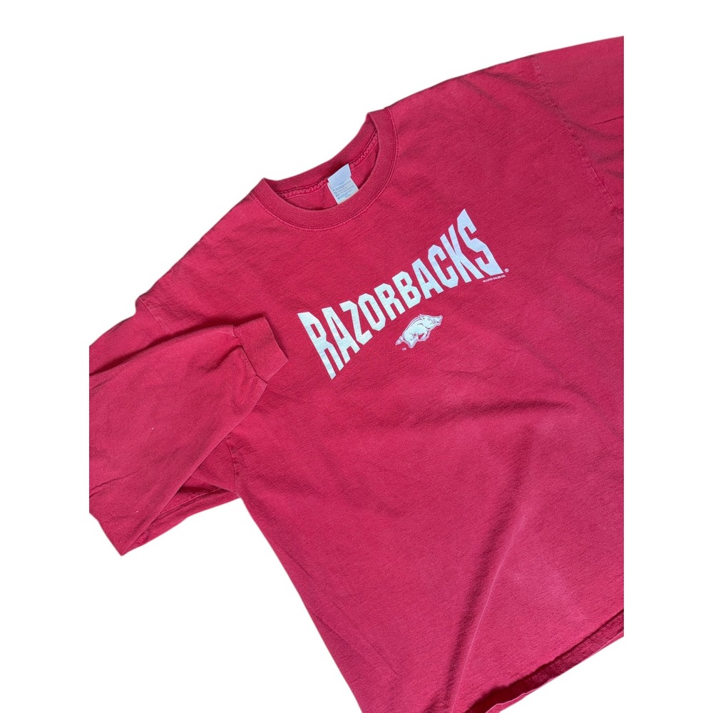 Arkansas Razorbacks Long Sleeve T Shirt Mens 2XL Red Cotton Crew Neck Gameday